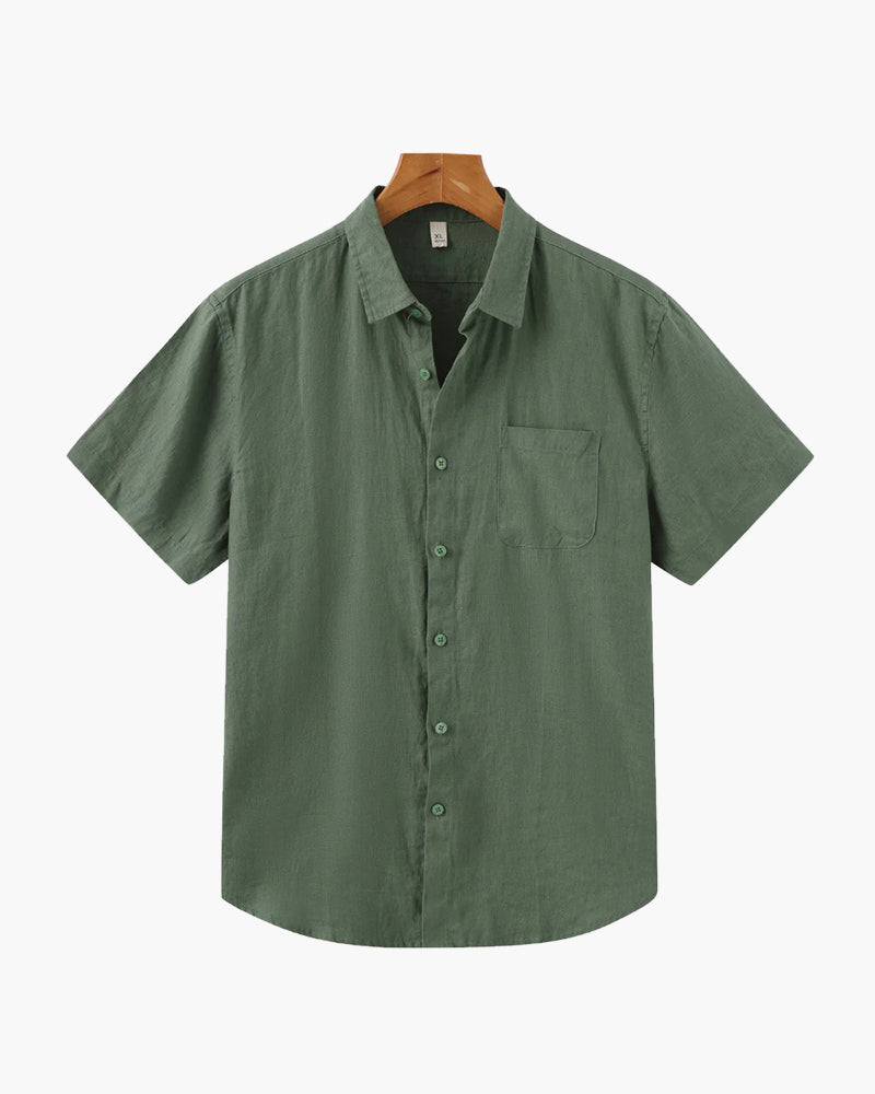 LIAM™ | LINEN SHIRT (SHORTSLEEVE)