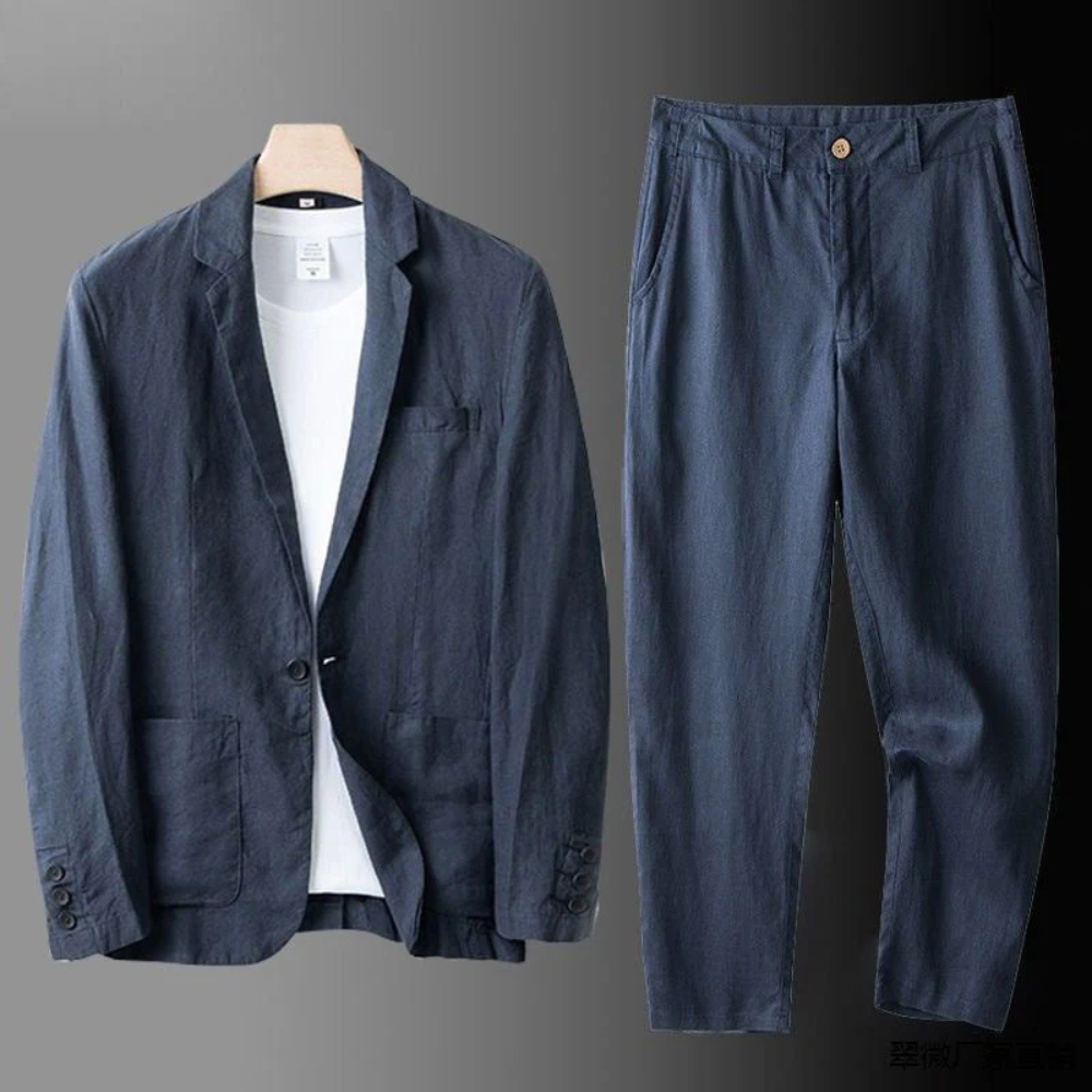 LIAM™ | Men's Pure Linen Coord