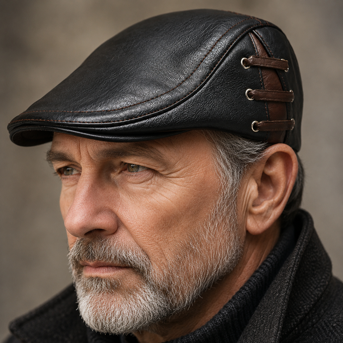 LIAM™ | Corbin Leather Driving Cap