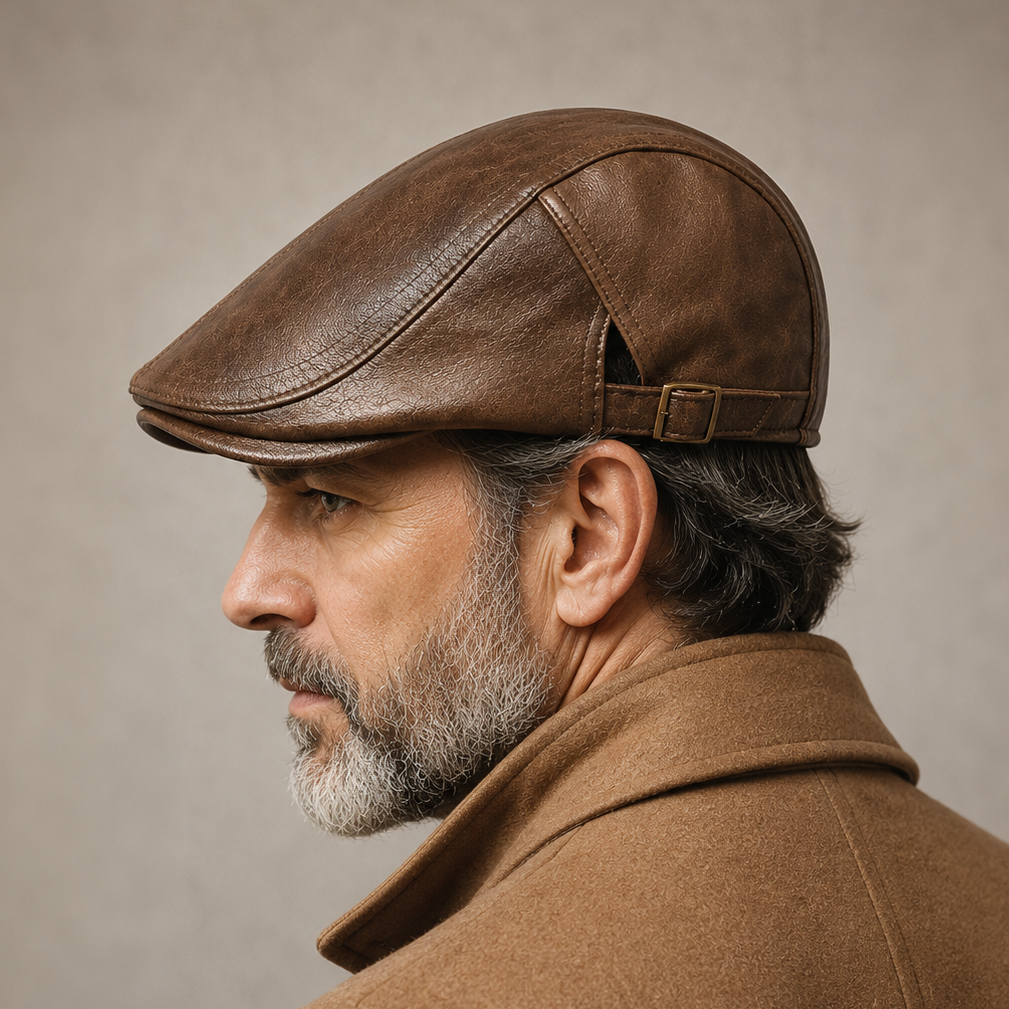 LIAM™ | Hawthorne Leather Driving Cap