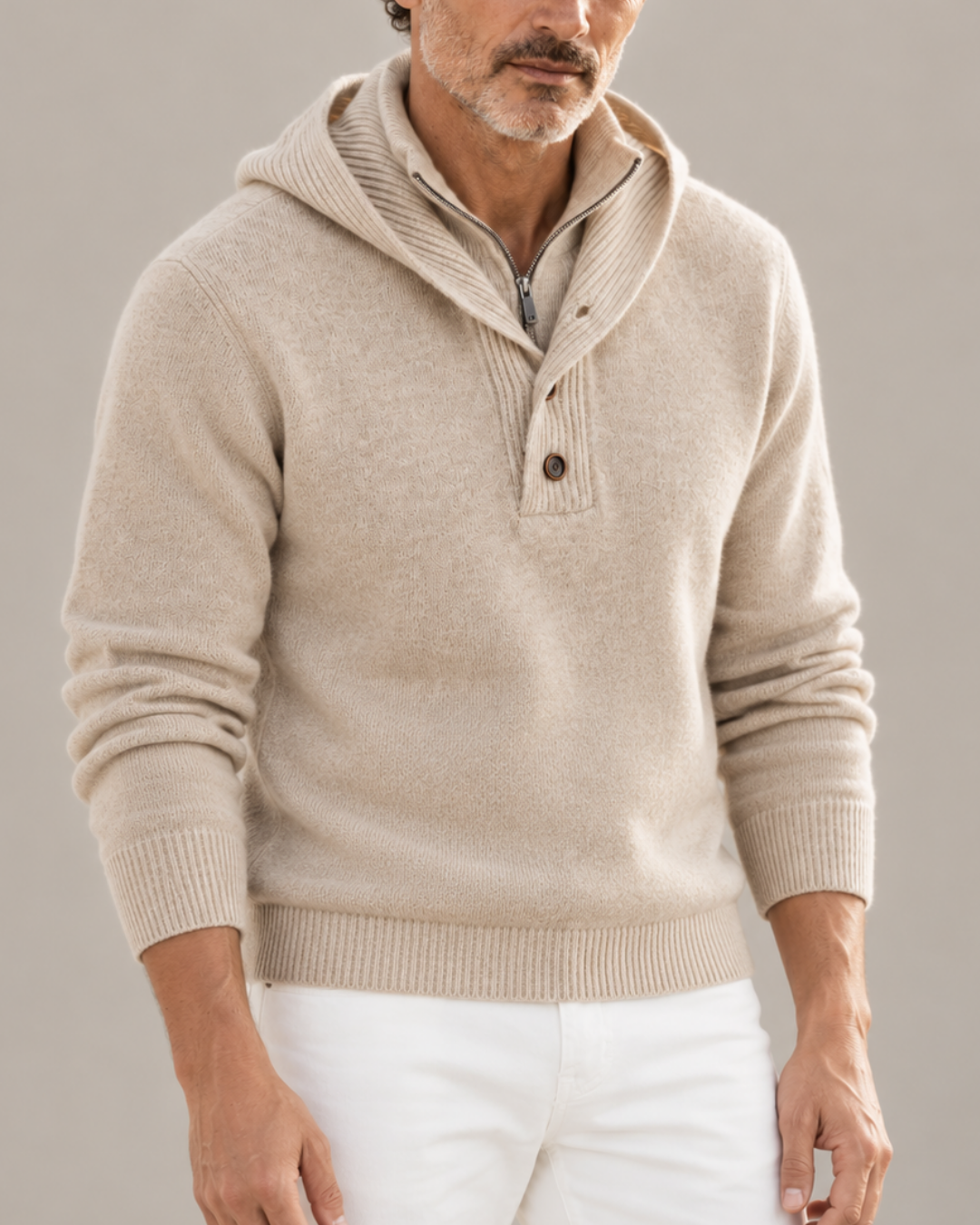 LIAM™ | Philip Hooded Turtleneck Sweater
