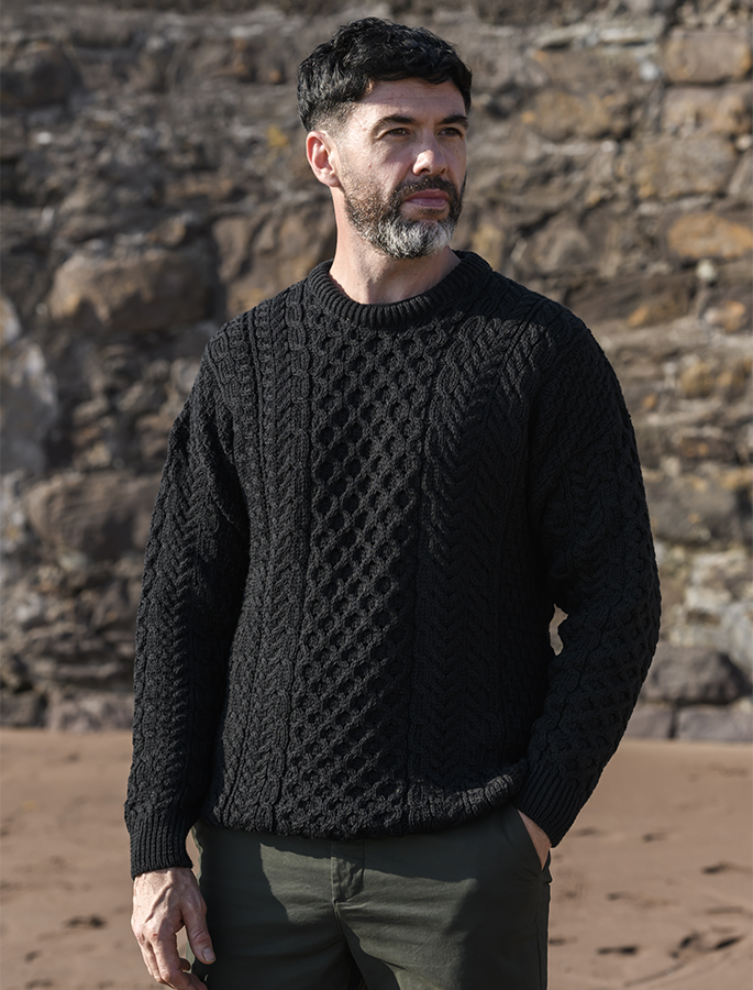 LIAM™ | Merino Aran Sweater