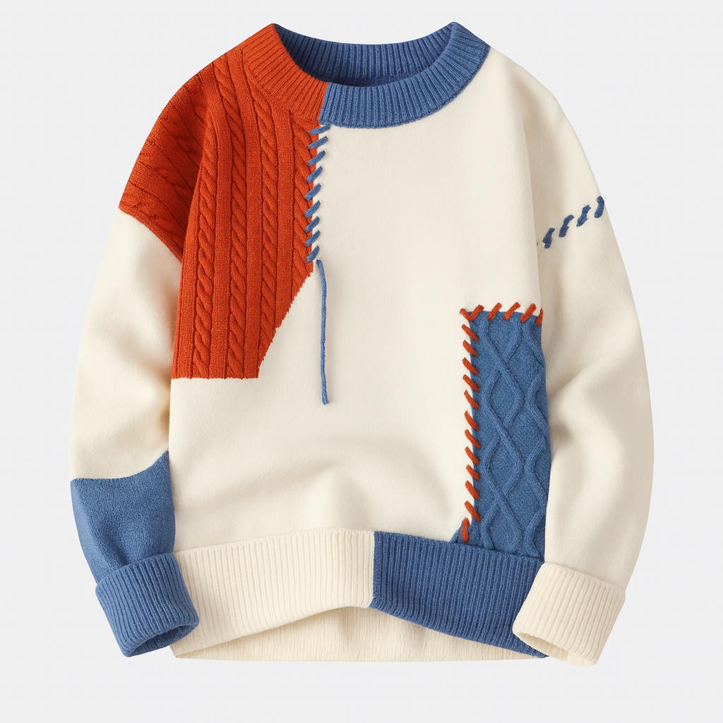LIAM| MEN'S PATCHWORK SWEATER