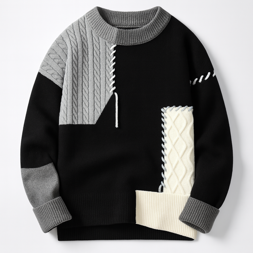 LIAM| MEN'S PATCHWORK SWEATER