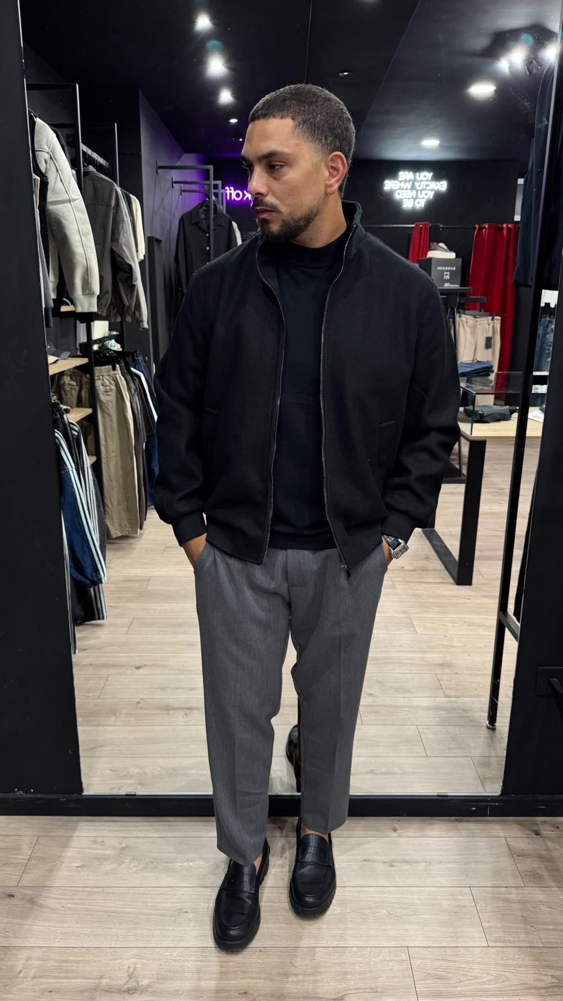 LIAM™ | Manhattan Wool-Effect Bomber Jacket