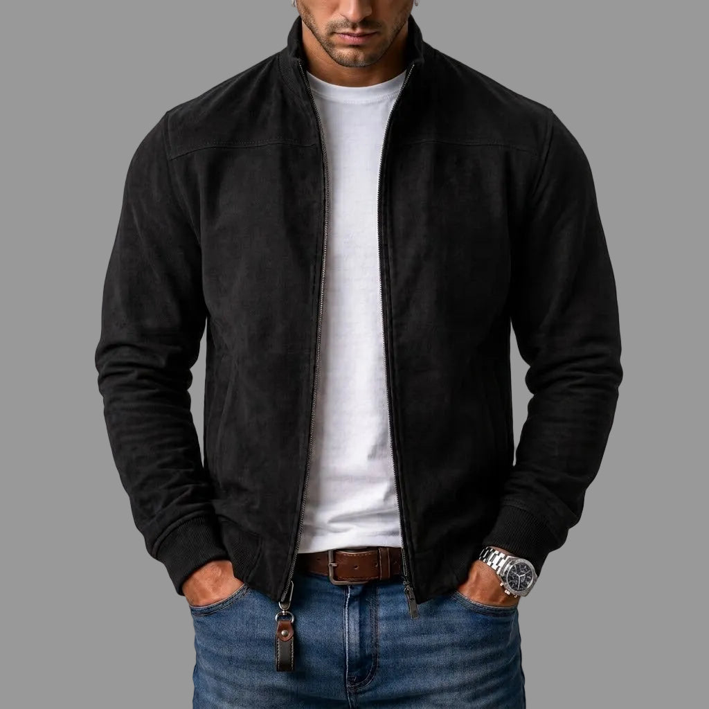 LIAM™ | Mason Suede Bomber Jacket
