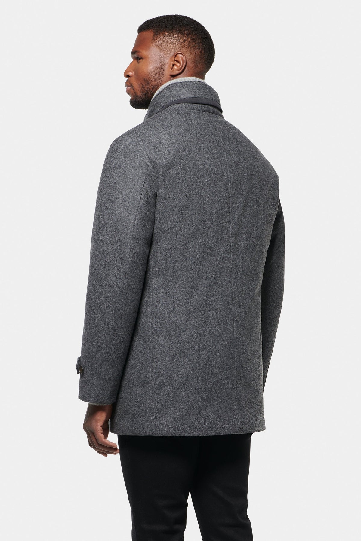 LIAM™ | Slim Hooded Stretch Car Coat, Charcoal