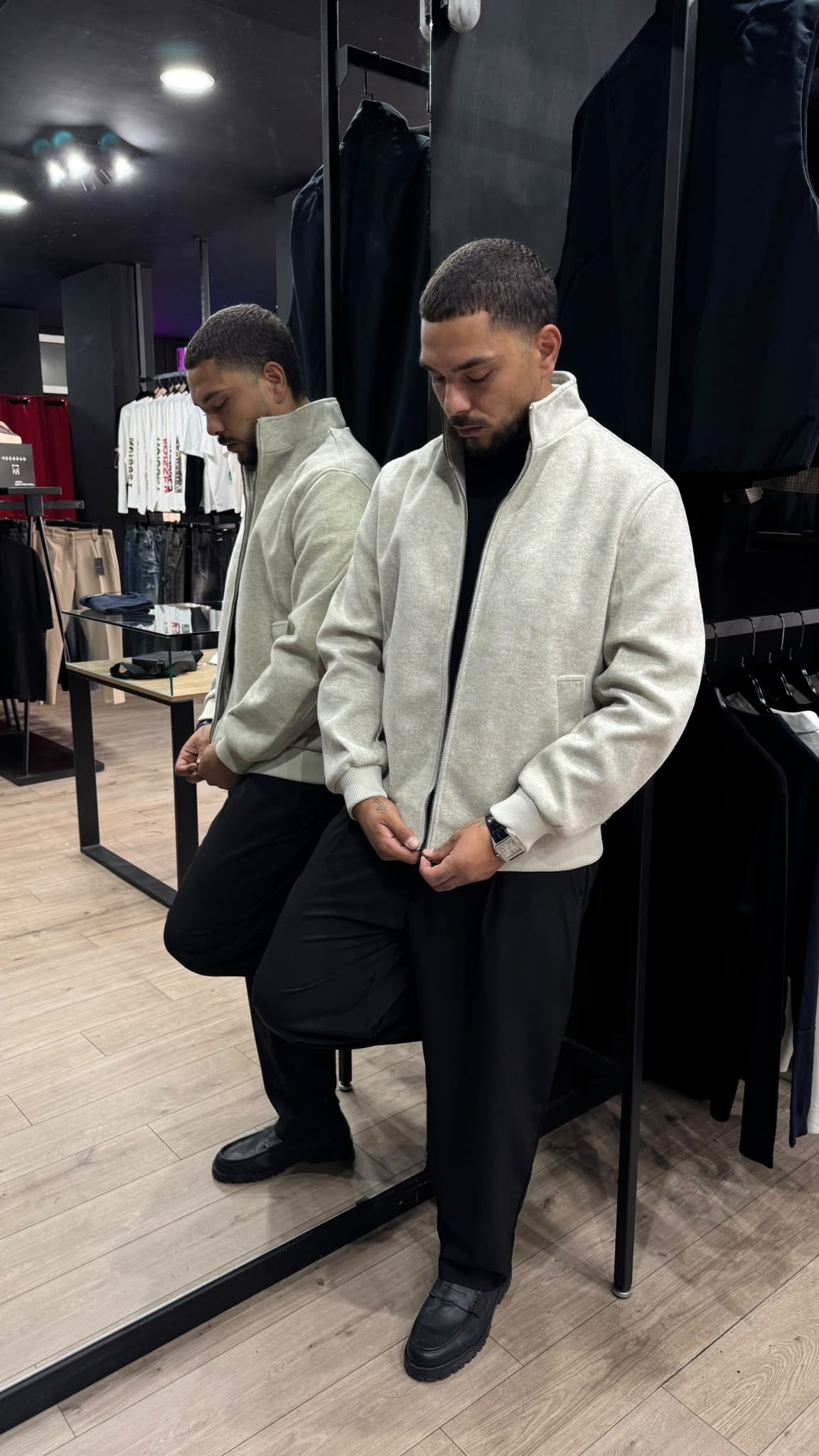 LIAM™ | Manhattan Wool-Effect Bomber Jacket