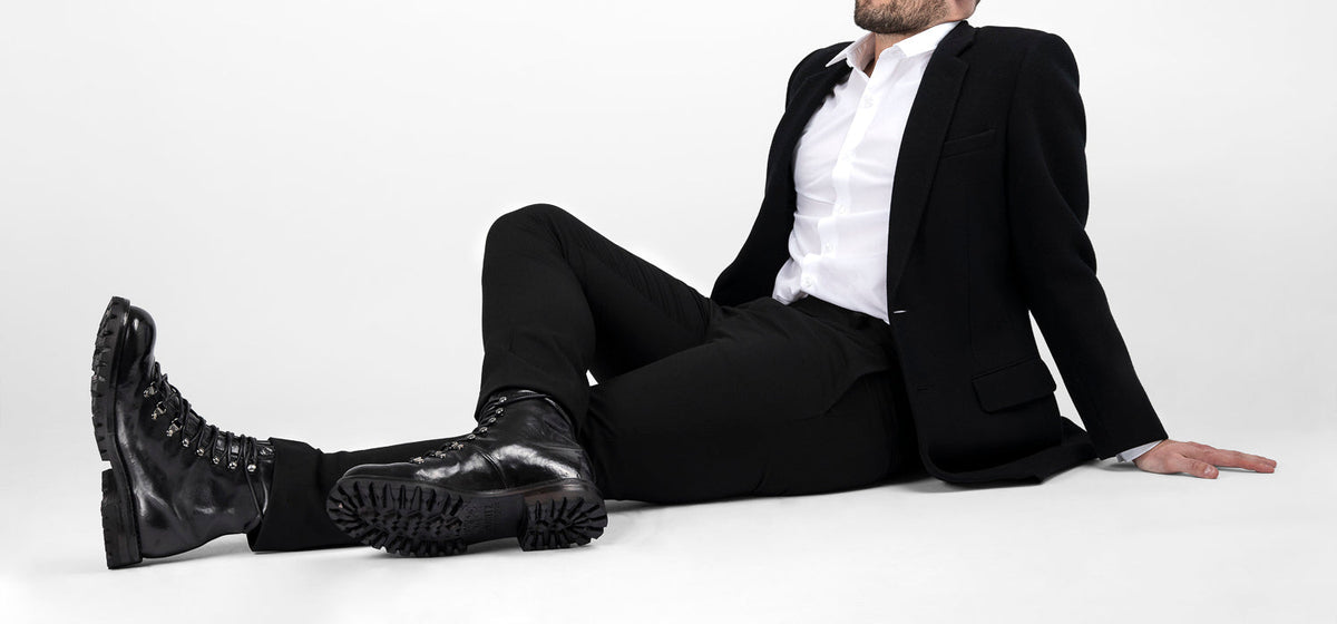 LIAM™ | CAMDEN Tar-Black Combat Boots