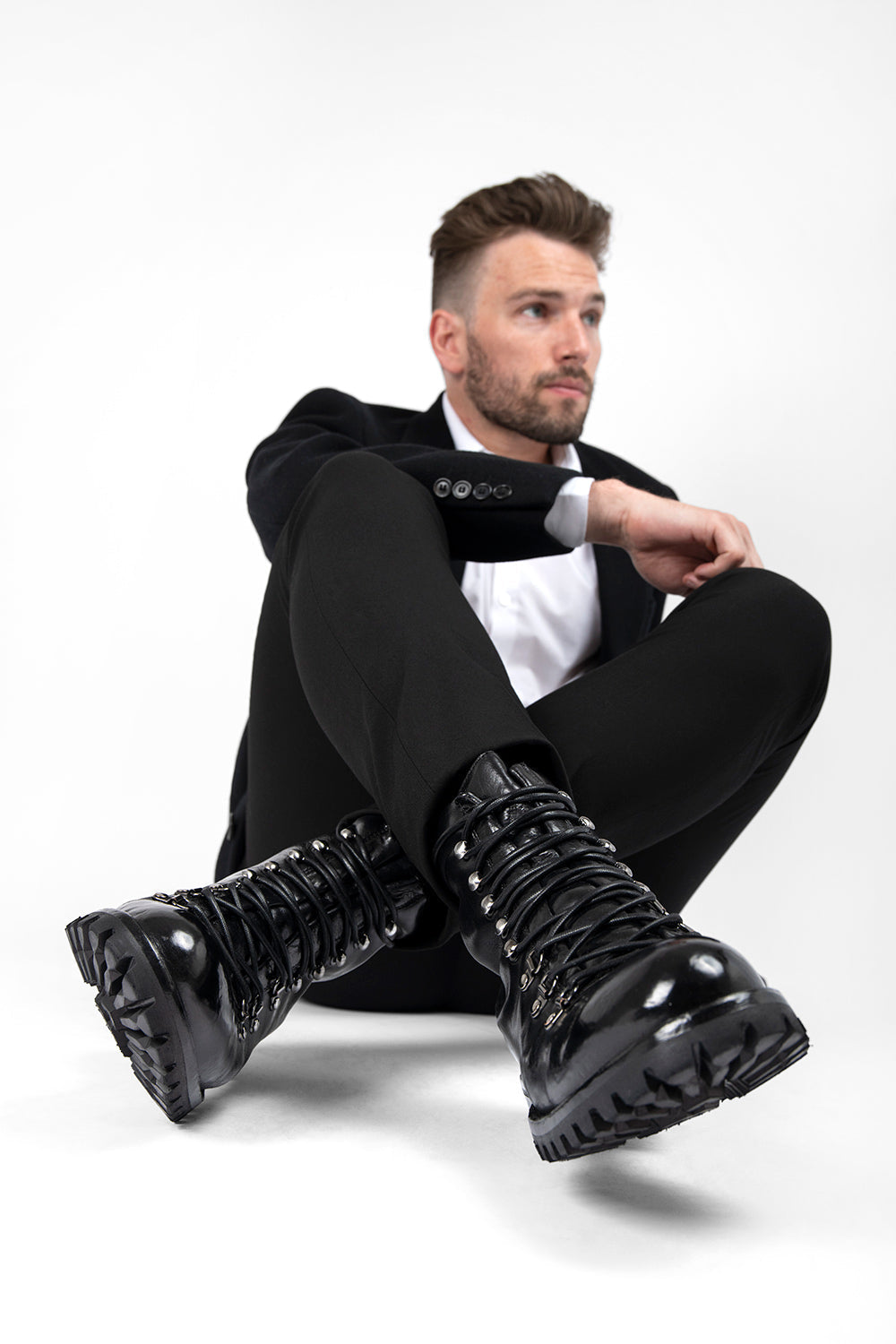 LIAM™ | CAMDEN Tar-Black Combat Boots