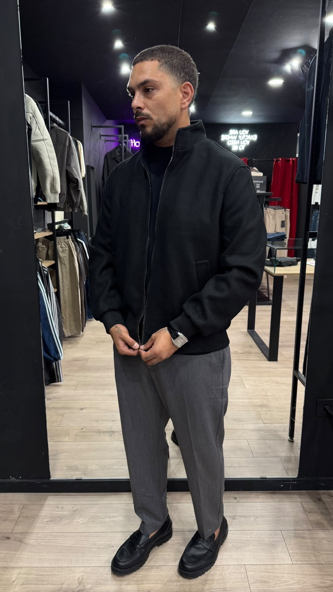 LIAM™ | Manhattan Wool-Effect Bomber Jacket