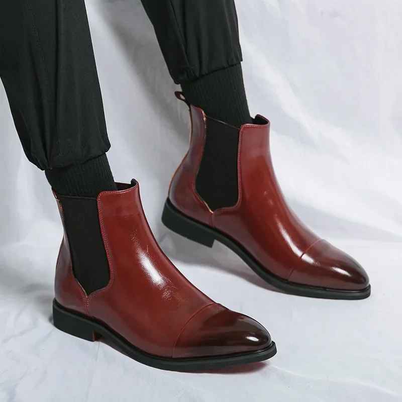 LIAM™ | Calvino Leather Chelsea Boots