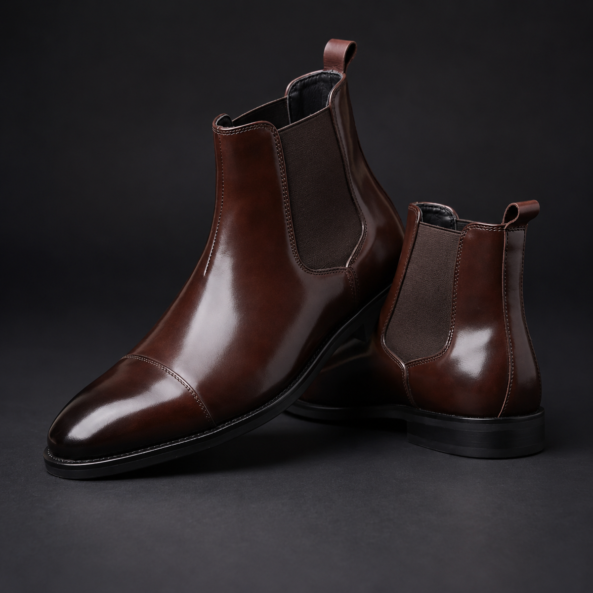 LIAM™ | Calvino Leather Chelsea Boots