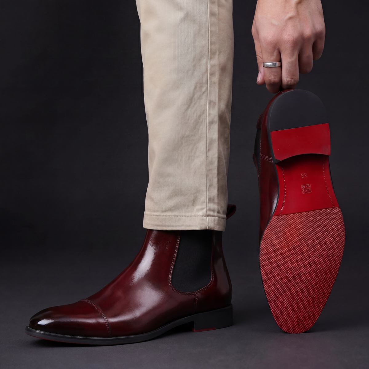 LIAM™ | Calvino Leather Chelsea Boots