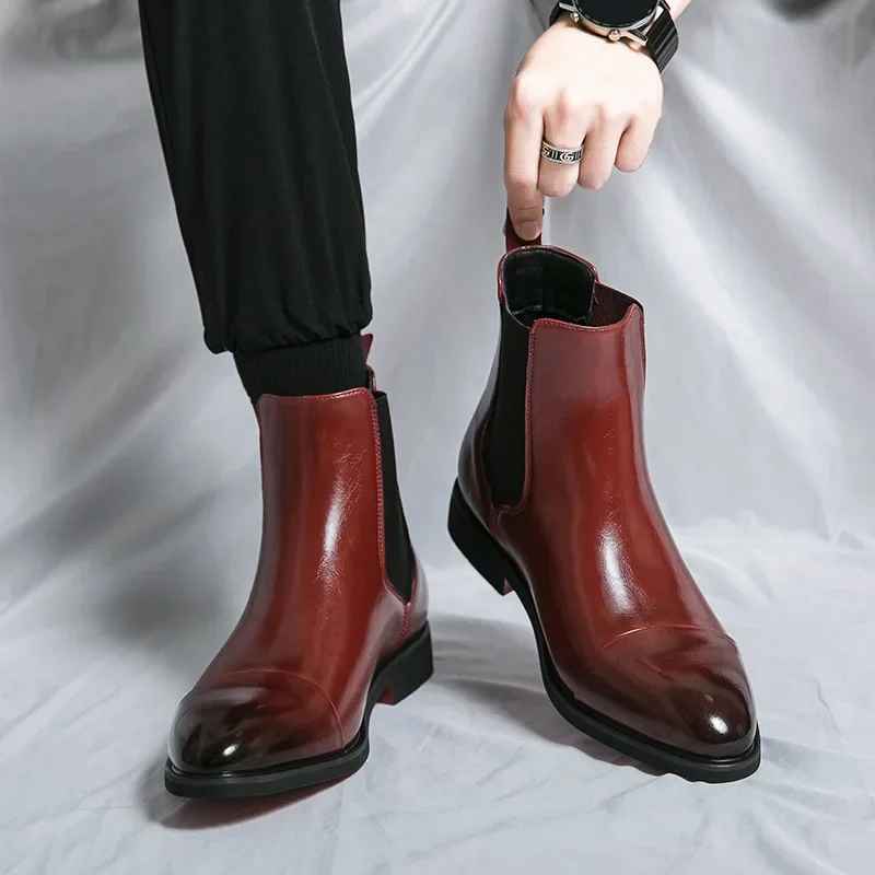 LIAM™ | Calvino Leather Chelsea Boots