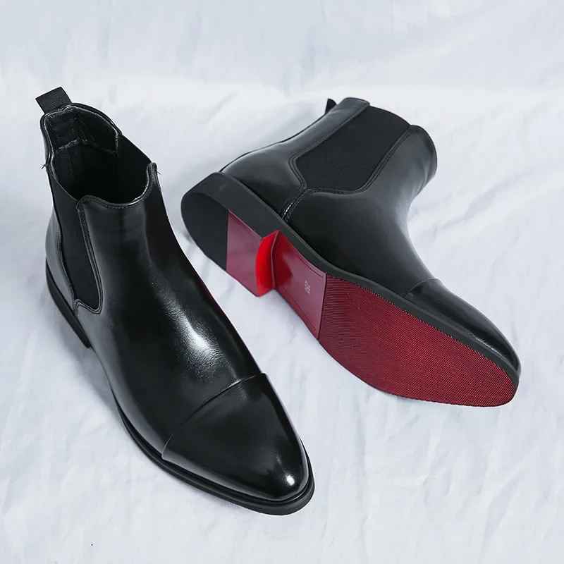 LIAM™ | Calvino Leather Chelsea Boots