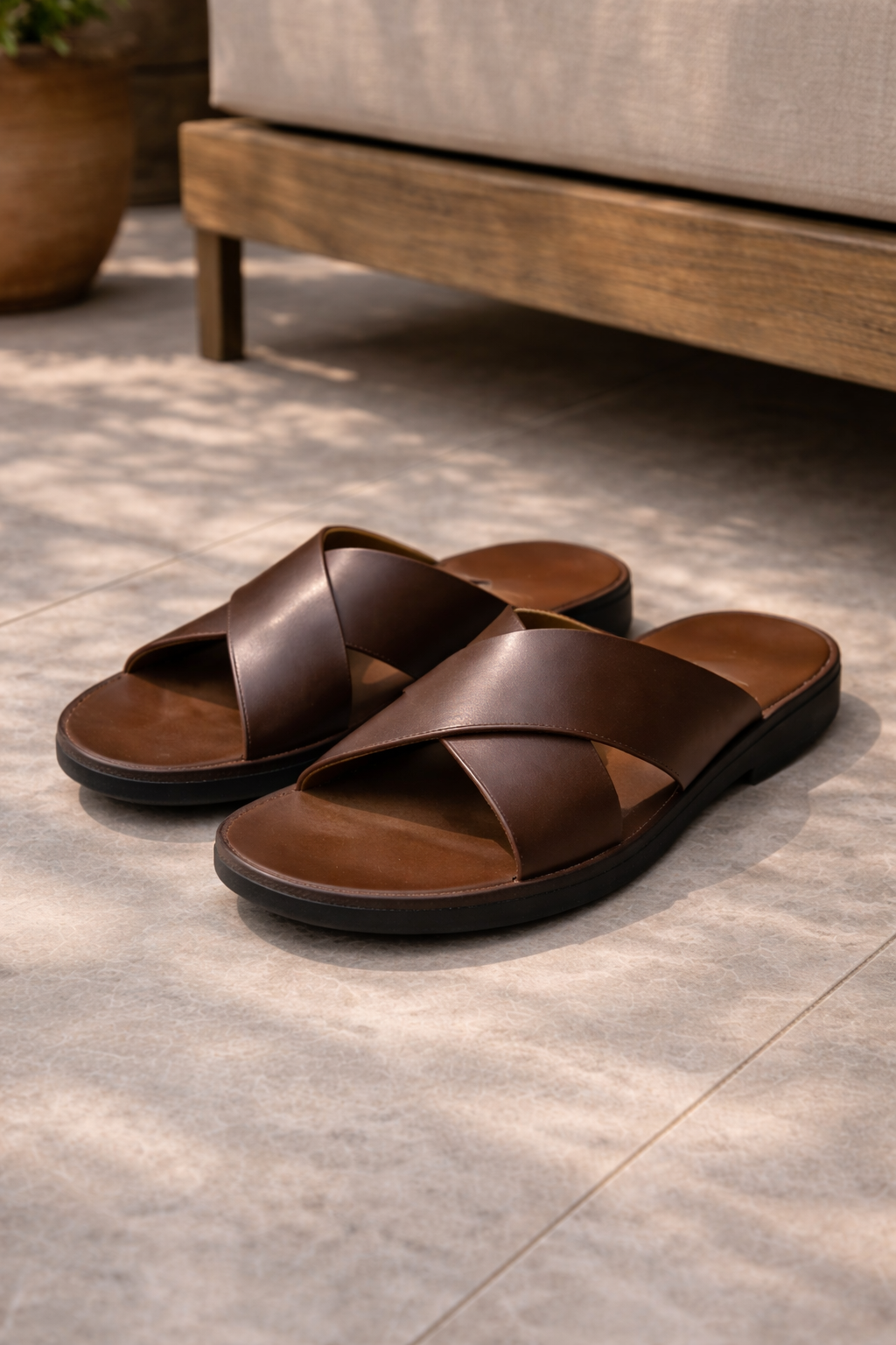 LIAM™ | Leather Slides