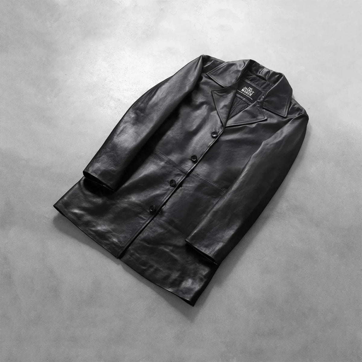LIAM™ | Classmith Black Leather Coat