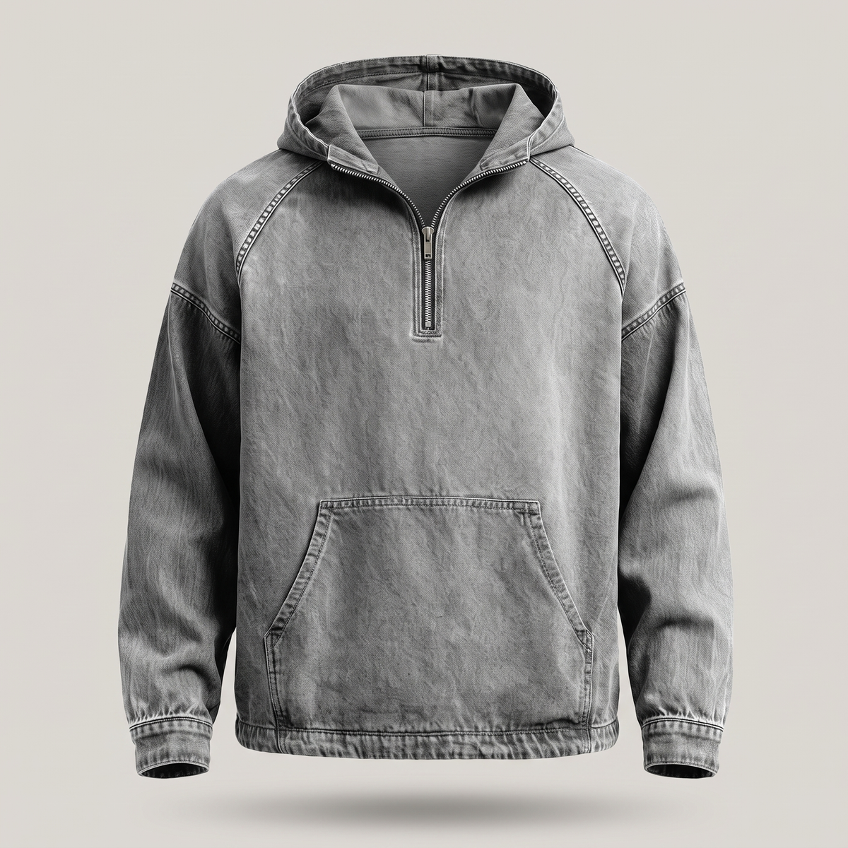 LIAM™ | RIVINGTON HALF-ZIP DENIM JACKET