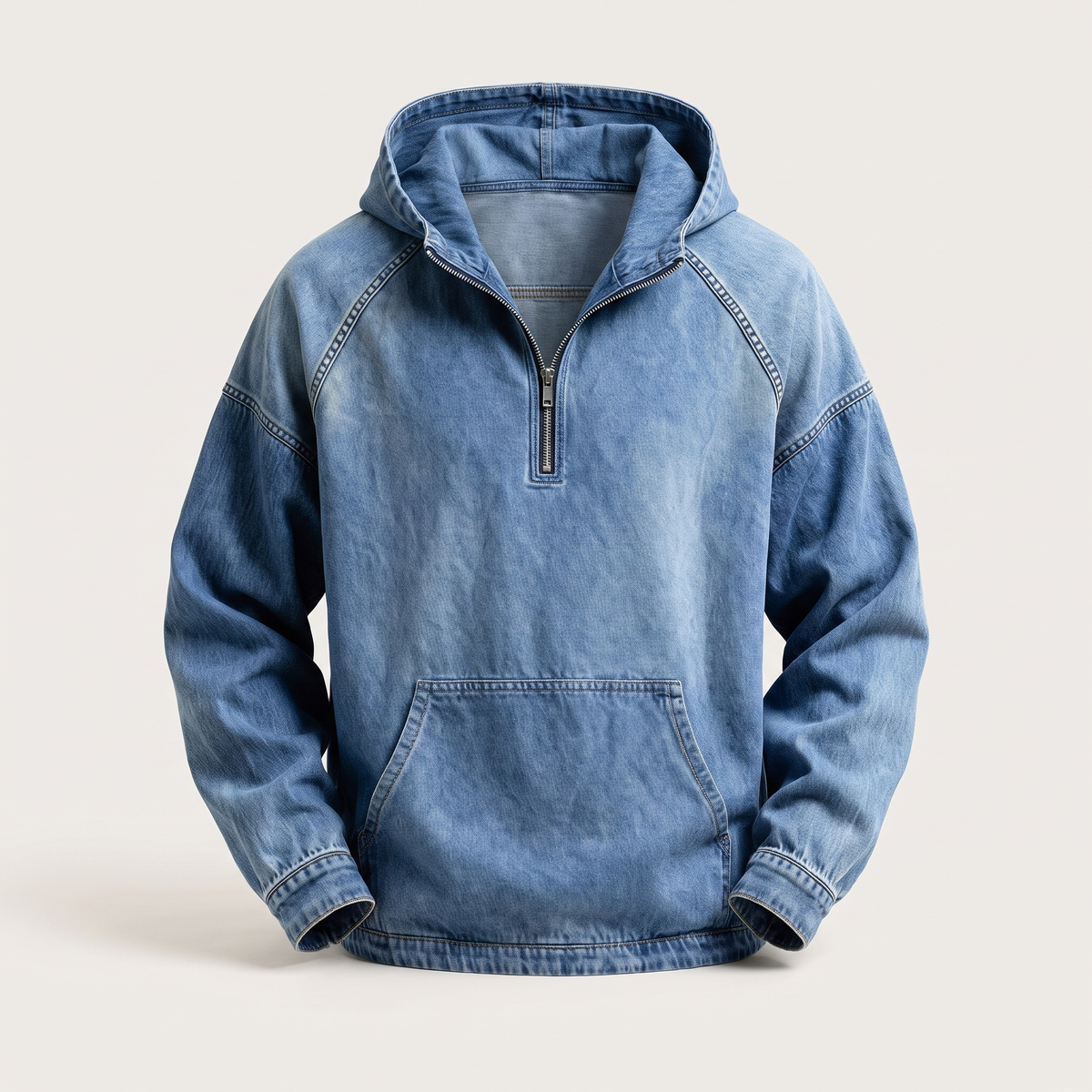 LIAM™ | RIVINGTON HALF-ZIP DENIM JACKET