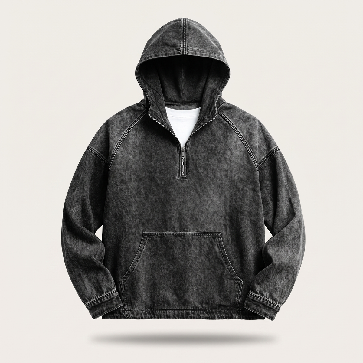 LIAM™ | RIVINGTON HALF-ZIP DENIM JACKET