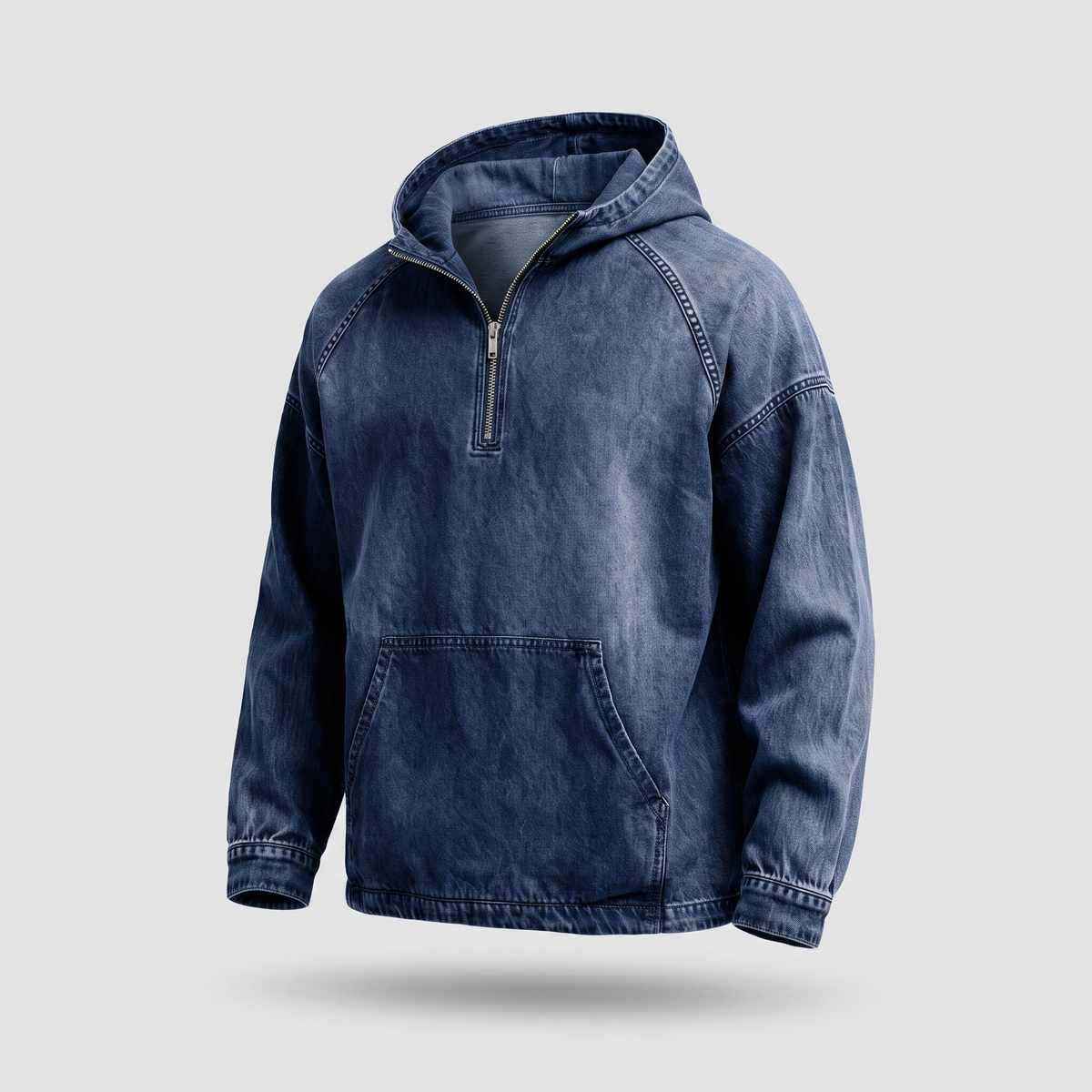 LIAM™ | RIVINGTON HALF-ZIP DENIM JACKET