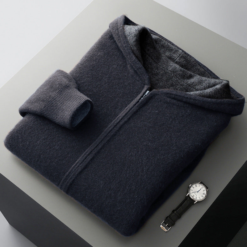 LIAM™ | Napoli Reversible Cashmere Hoodie