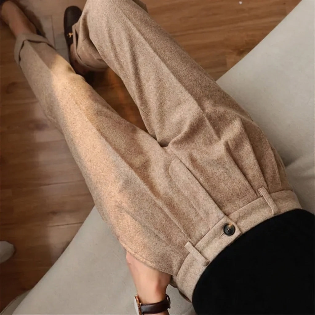LIAM™ | Elegant Pure Wool Tailored Trousers