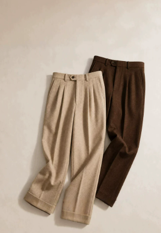 LIAM™ | Elegant Pure Wool Tailored Trousers
