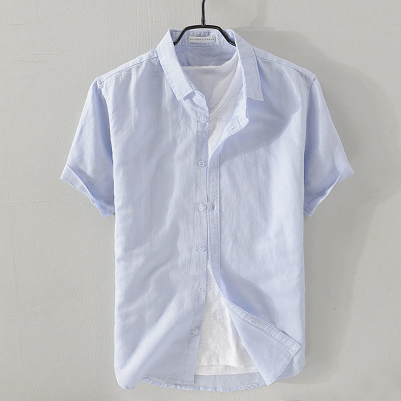 LIAM™ | Men's Linen-Cotton Short-Sleeve Shirt