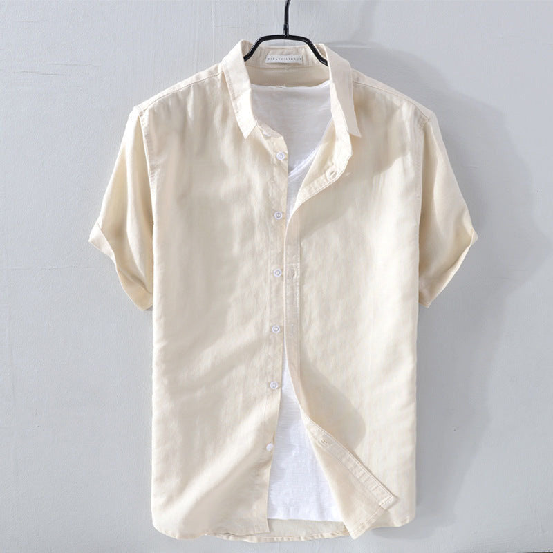 LIAM™ | Men's Linen-Cotton Short-Sleeve Shirt