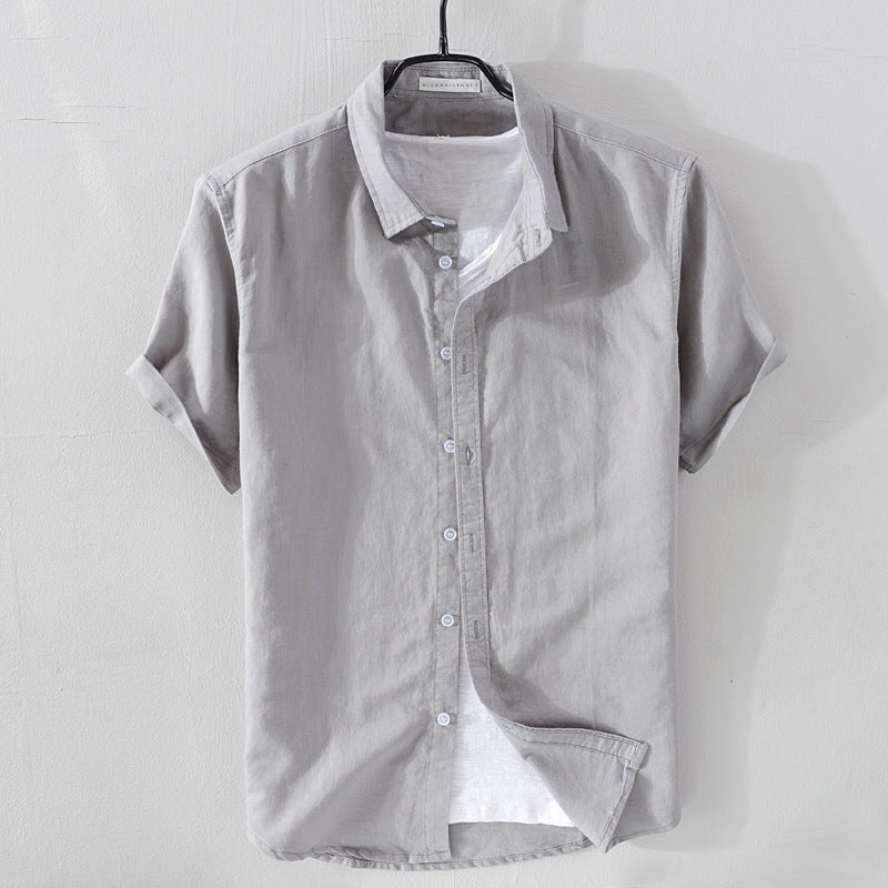 LIAM™ | Men's Linen-Cotton Short-Sleeve Shirt