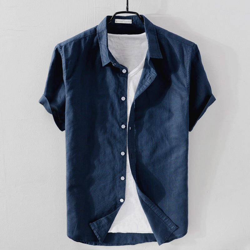 LIAM™ | Men's Linen-Cotton Short-Sleeve Shirt