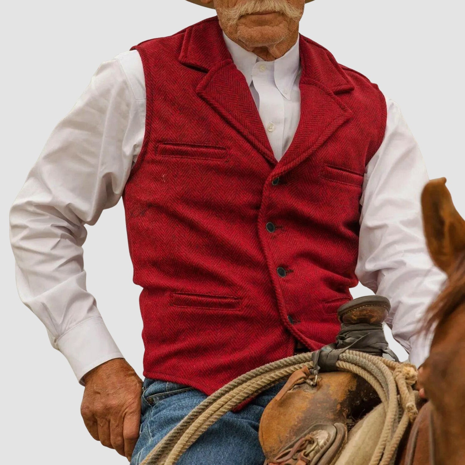 LIAM™ | Men's Western-Inspired Cotton Vest