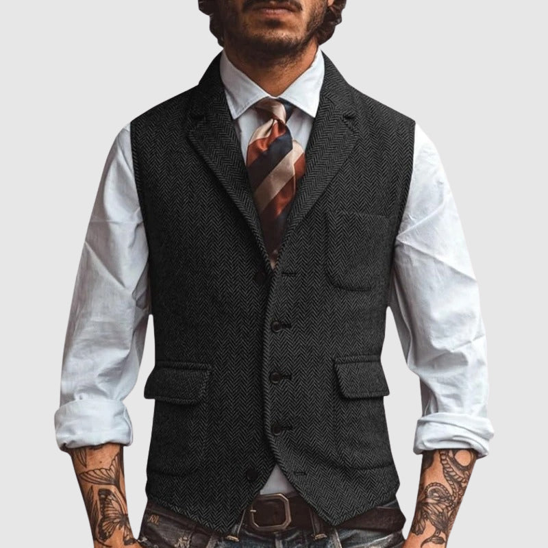 LIAM™ | Men's Herringbone Waistcoat