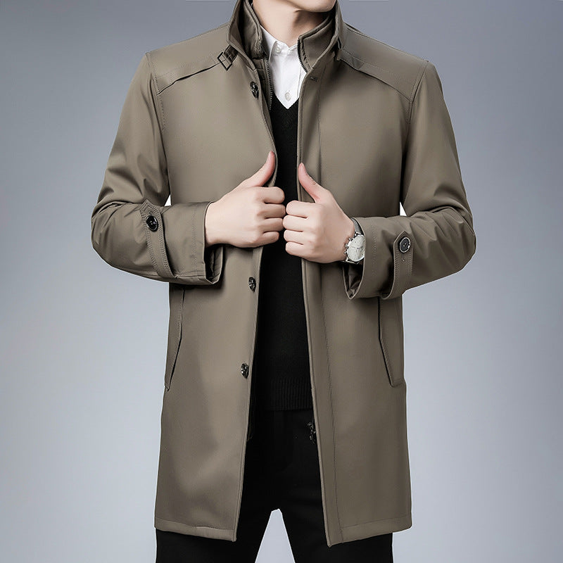 LIAM™ | Men's Stand Collar Zip-Front Business Coat