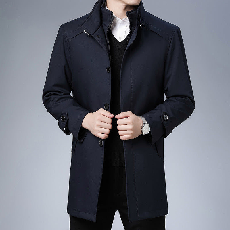 LIAM™ | Men's Stand Collar Zip-Front Business Coat