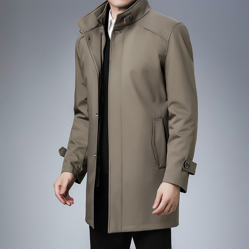 LIAM™ | Men's Stand Collar Zip-Front Business Coat