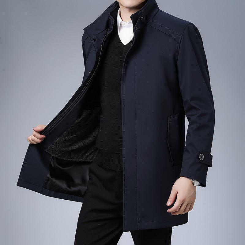 LIAM™ | Men's Stand Collar Zip-Front Business Coat