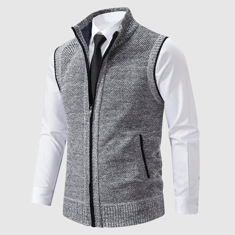 LIAM™ | Men's Wool Blend Zip-Up Sweater Vest