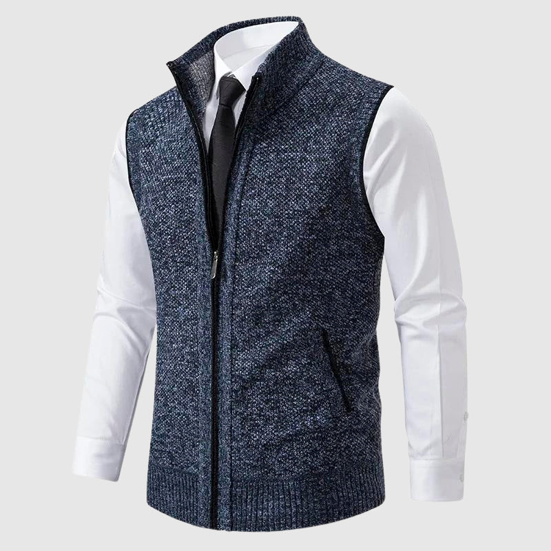 LIAM™ | Men's Wool Blend Zip-Up Sweater Vest