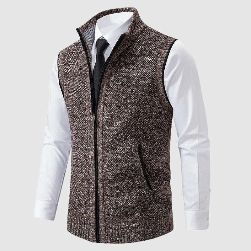 LIAM™ | Men's Wool Blend Zip-Up Sweater Vest