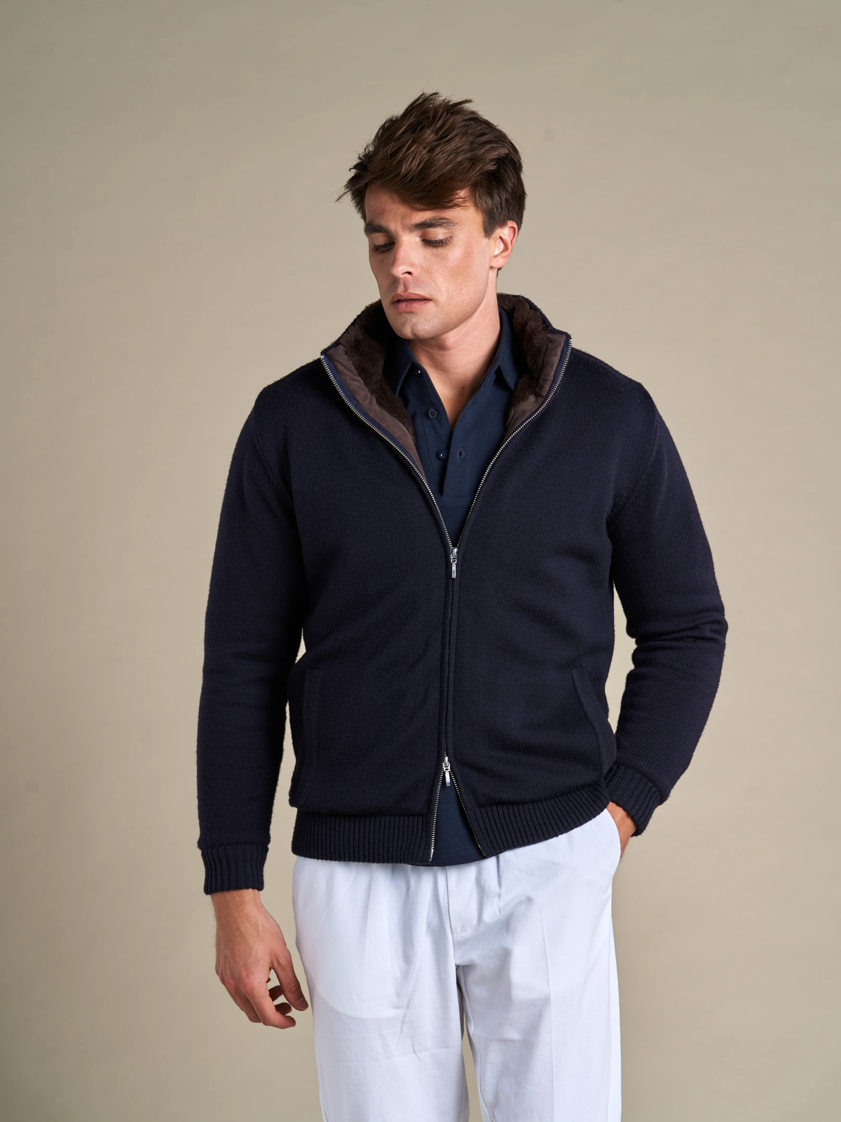 LIAM™ | Fully Fur-Lined Cardigan