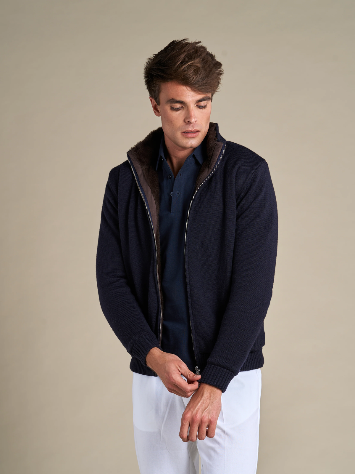 LIAM™ | Fully Fur-Lined Cardigan