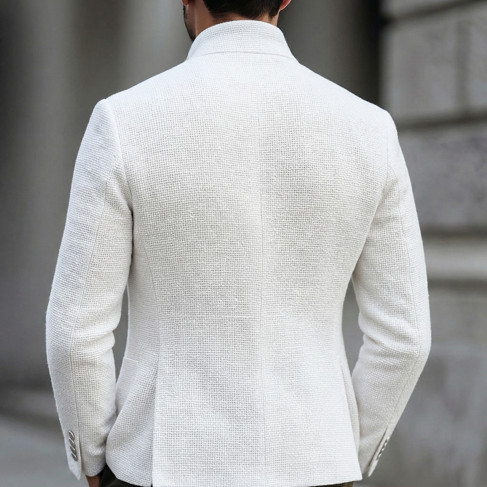 LIAM™ | Men's Gold-Button Knit Blazer