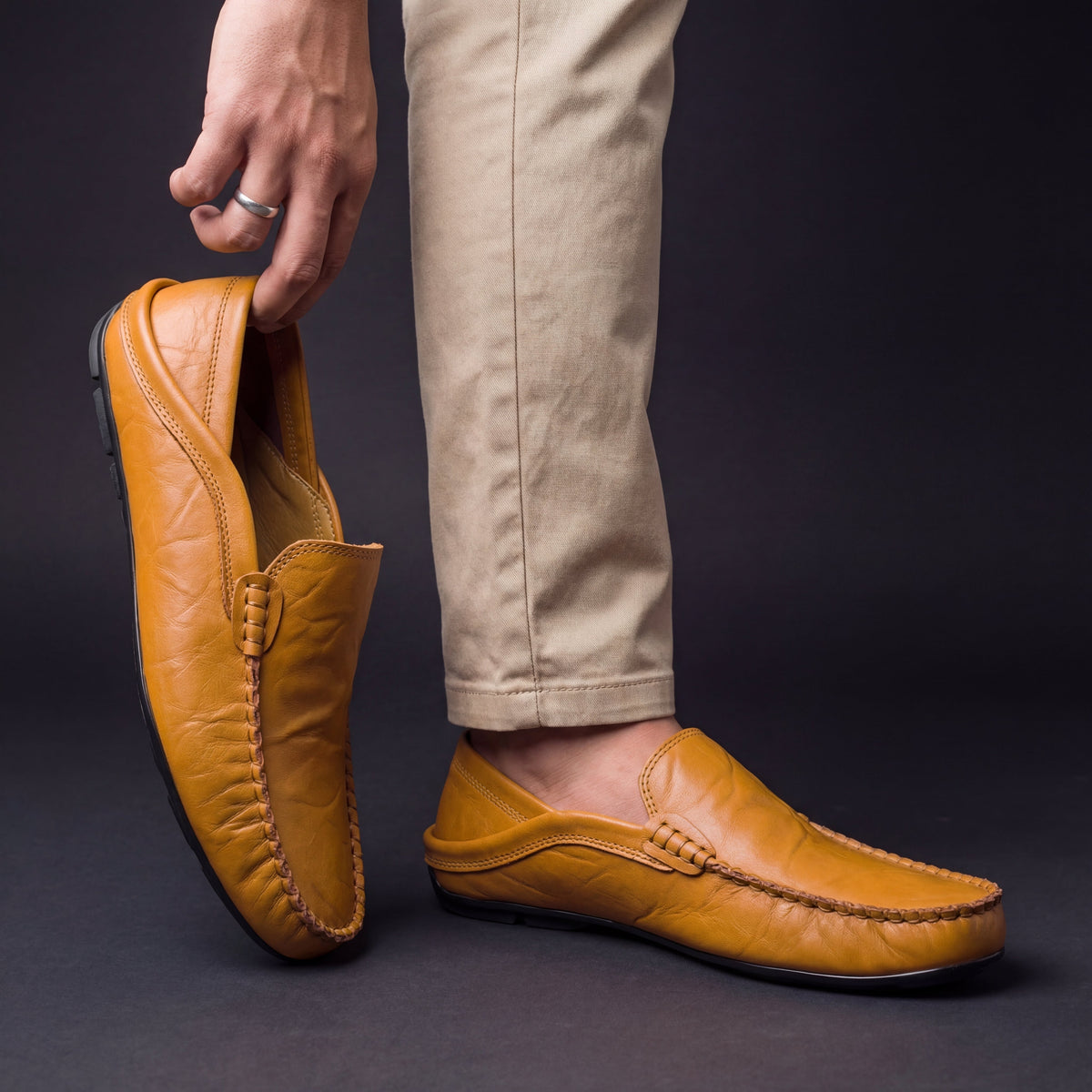 LIAM™ | Men's Leather Slip-On Loafers