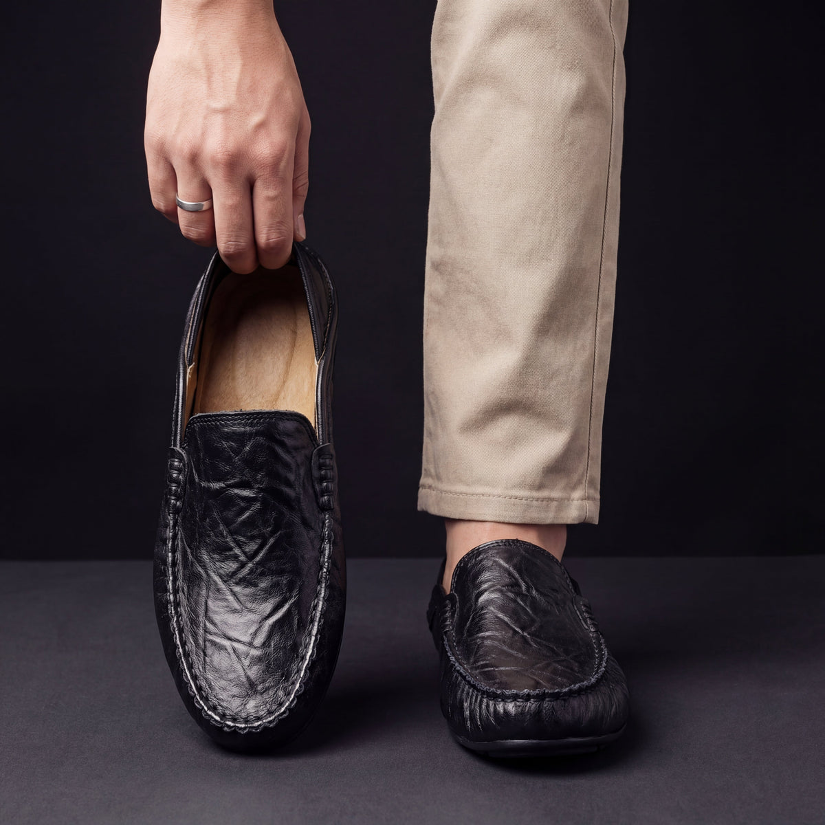 LIAM™ | Men's Leather Slip-On Loafers