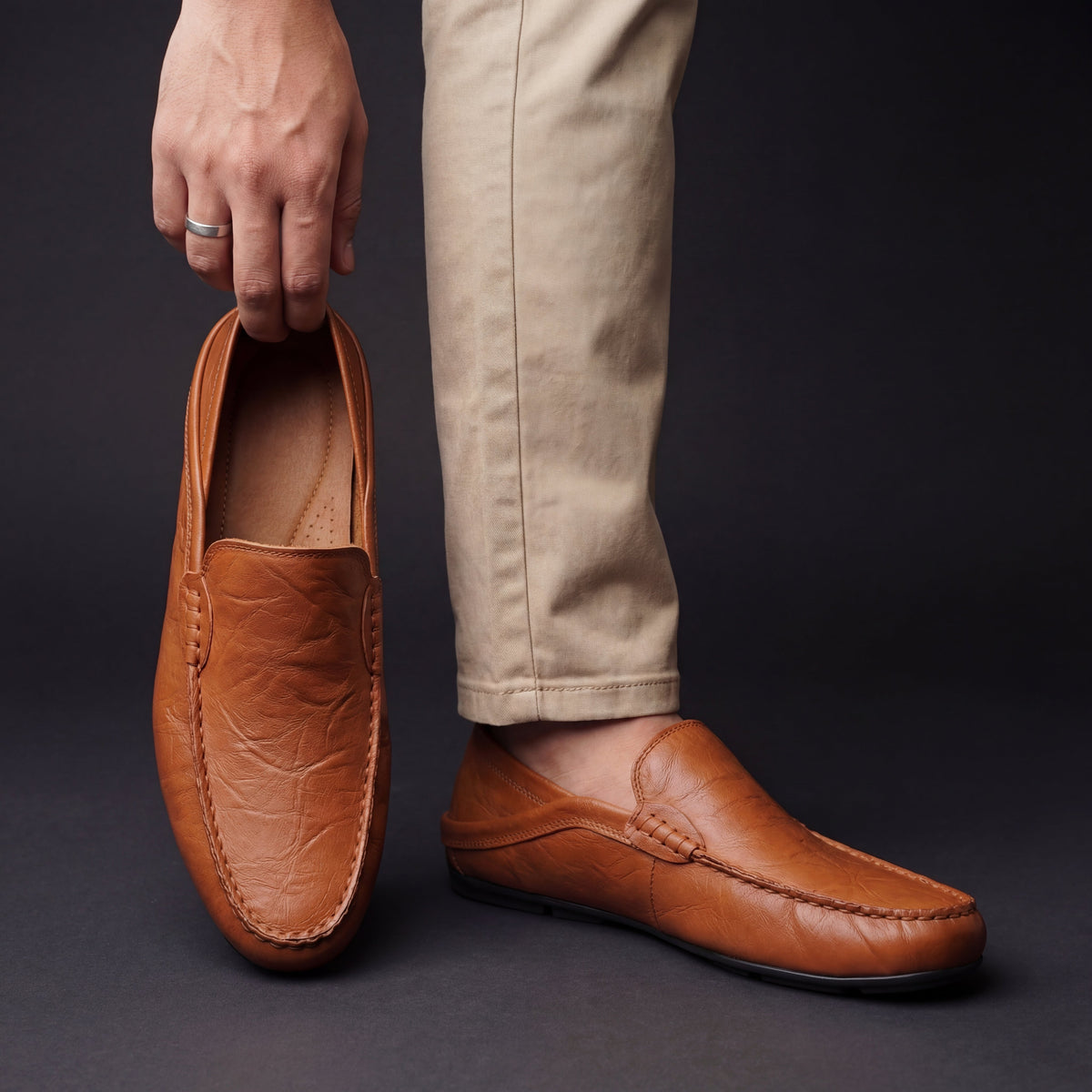 LIAM™ | Men's Leather Slip-On Loafers