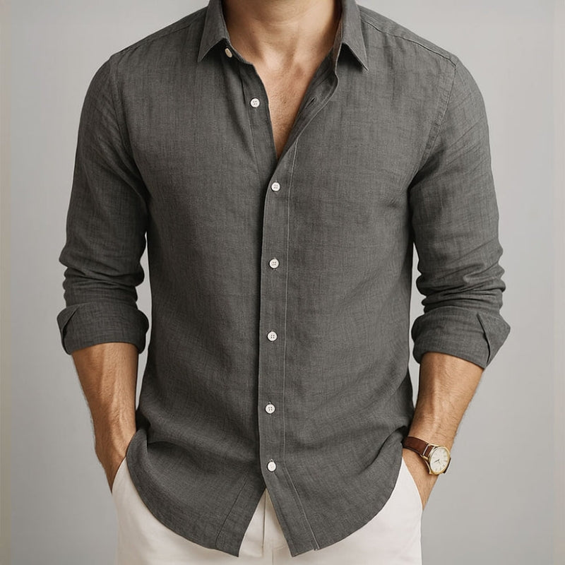 LIAM™ | Men's Cotton-Linen Longsleeve