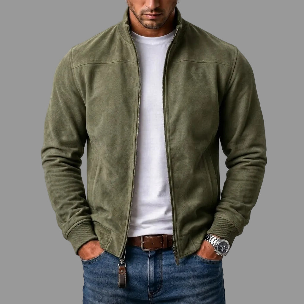 LIAM™ | Mason Suede Bomber Jacket